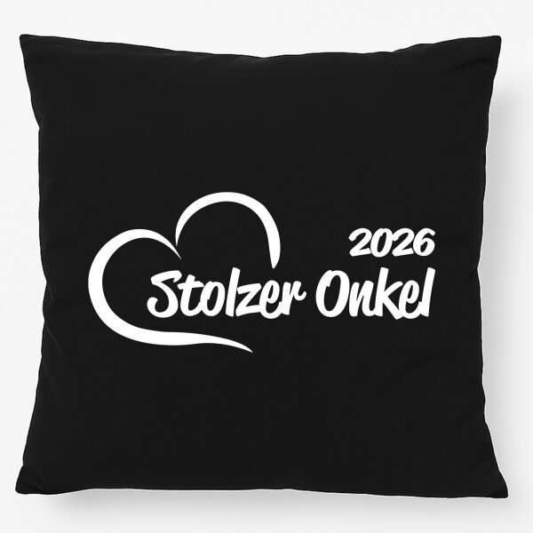 Kissen Stolzer Onkel 2026 Herz 40x40cm