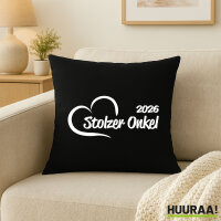 Kissen Stolzer Onkel 2026 Herz 40x40cm