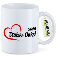 Kaffeetasse Stolzer Onkel 2026 Herz 330ml