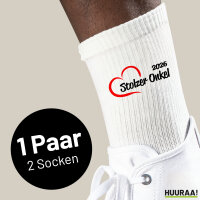 Socken Stolzer Onkel 2026 Herz Größe 37/46...