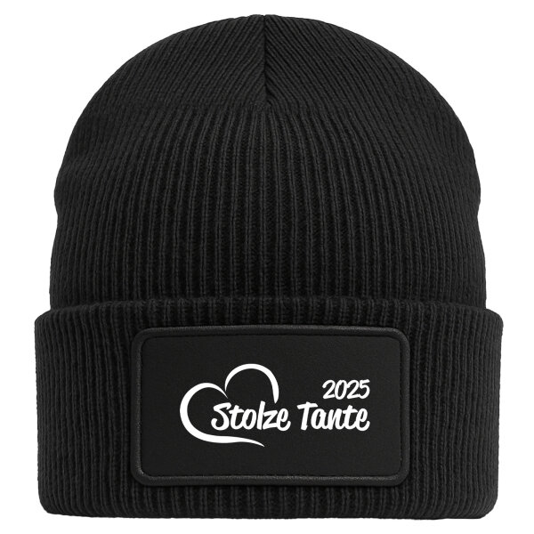 Beanie Stolze Tante 2025 Herz Black Mütze