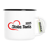 Emaille Tasse Stolze Tante 2025 Herz 300ml Vintage...
