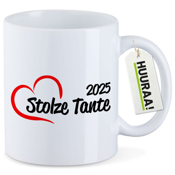 Kaffeetasse Stolze Tante 2025 Herz 330ml
