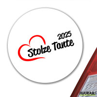 Aufkleber Stolze Tante 2025 Herz 10cm Sticker