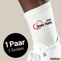 Socken Stolze Tante 2025 Herz Größe 37/46...
