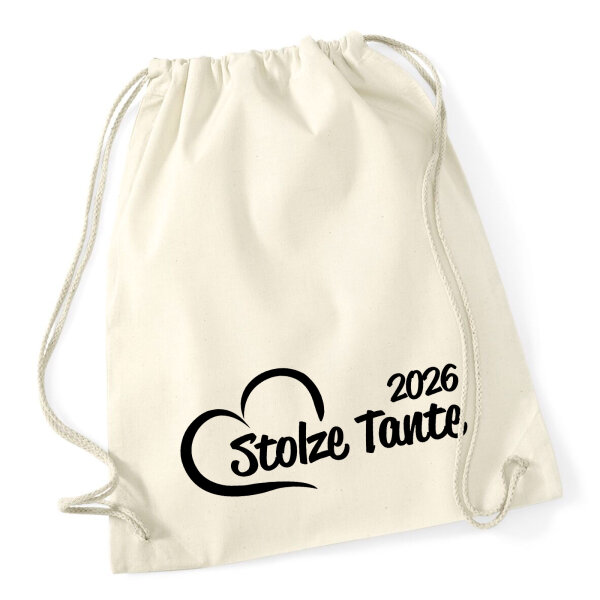Turnbeutel Stolze Tante 2026 Herz 12 Liter