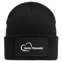 Beanie Bester Patenonkel Herz Black Mütze