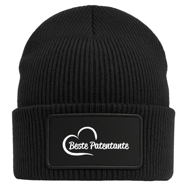 Beanie Beste Patentante Herz Black Mütze