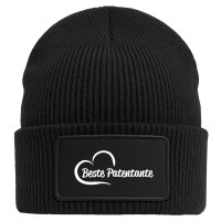 Beanie Beste Patentante Herz Black Mütze