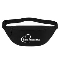 Bauchtasche Beste Patentante Herz 2,5 Liter Black
