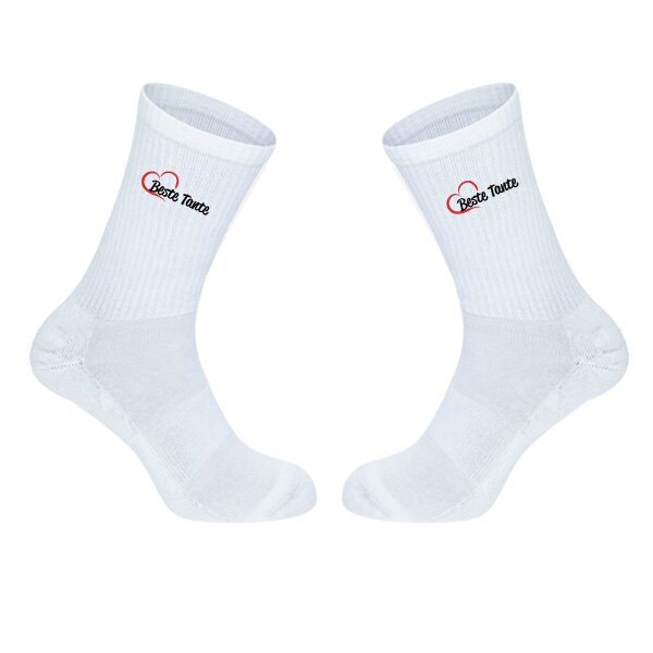 Unisex Socken Beste Tante Herz Baumwolle
