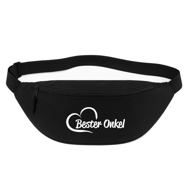 Bauchtasche Bester Onkel Herz 2,5 Liter Black Crossbody Bag