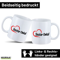 Tasse Bester Onkel Herz 330ml Weiß