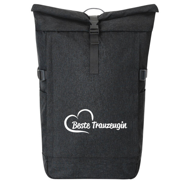 Kurierrucksack Beste Trauzeugin Herz 30-44 Liter Black Melange