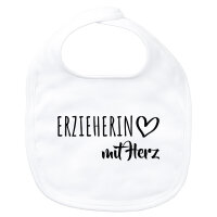 Baby L&auml;tzchen Erzieherin mit Herz Klettverschluss