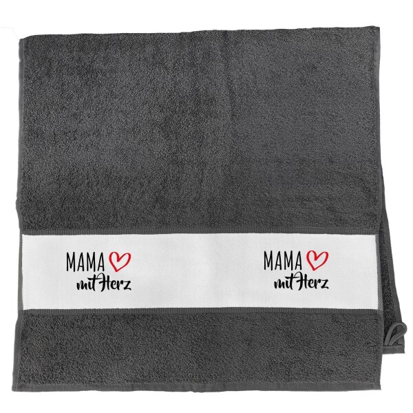 Handtuch Mama mit Herz 50x100cm