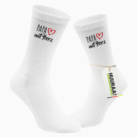 Socken Papa mit Herz Größe 37/46 White Motiv...