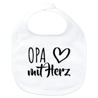 Baby Lätzchen Opa mit Herz