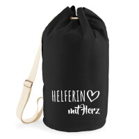 Seesack Herferin mit Herz 20 Liter Rucksack Black