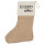 Weihnachtsstrumpf Herferin mit Herz Beige