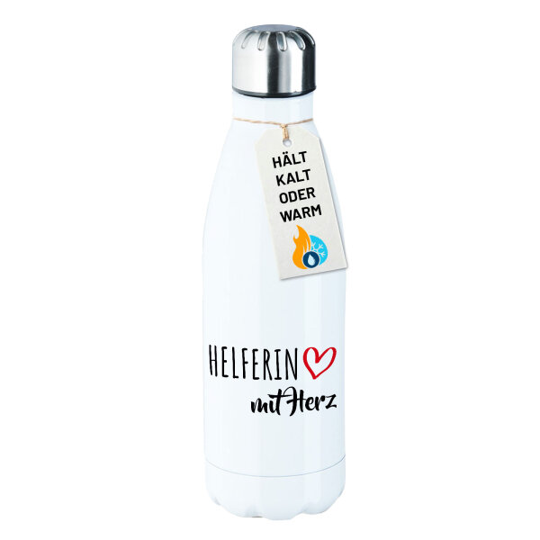 Edelstahl-Trinkflasche Herferin mit Herz 500ml Wasserflasche