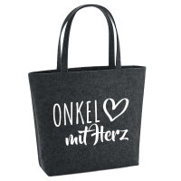 Filz Shopper Onkel mit Herz 22 Liter Filztasche