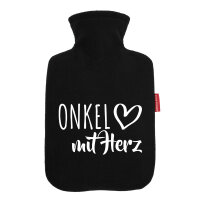 Wärmflasche Onkel mit Herz