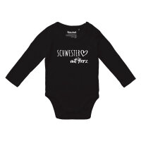 Babybody Schwester mit Herz, Bio-Baumwolle