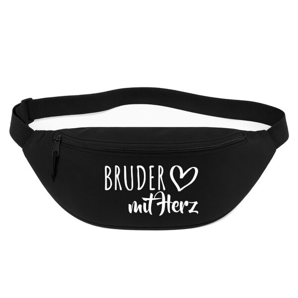 Bauchtasche Bruder mit Herz 2,5 Liter Black Crossbody Bag