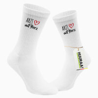 Socken Arzt mit Herz Größe 37/46 White Motiv...