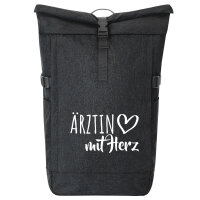 Kurierrucksack Ärztin mit Herz 30-44 Liter Black...