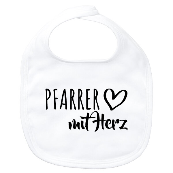 Baby Lätzchen Pfarrer mit Herz
