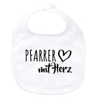 Baby Lätzchen Pfarrer mit Herz