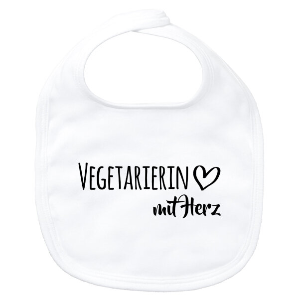 Baby Lätzchen Vegetarierin mit Herz