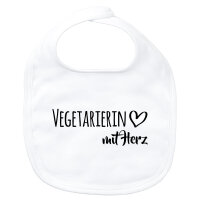 Baby Lätzchen Vegetarierin mit Herz
