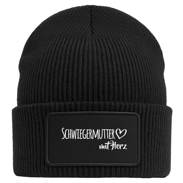 Beanie Schwiegermutter mit Herz Black Mütze