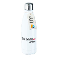 Edelstahl-Trinkflasche Schwiegervater mit Herz 500ml...