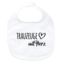 Baby Lätzchen Trauzeuge mit Herz Klettverschluss