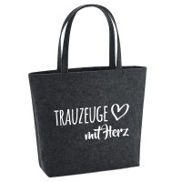 Filzshopper Trauzeuge mit Herz, 22 Liter
