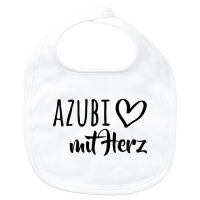 Baby Lätzchen Azubi mit Herz Klettverschluss