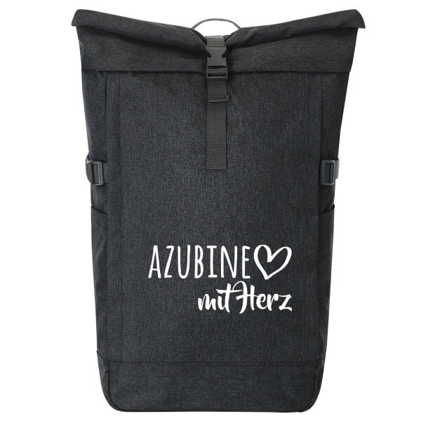 Kurierrucksack Azubine mit Herz 30-44 Liter Black Melange