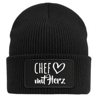 Beanie Chef mit Herz Black Mütze