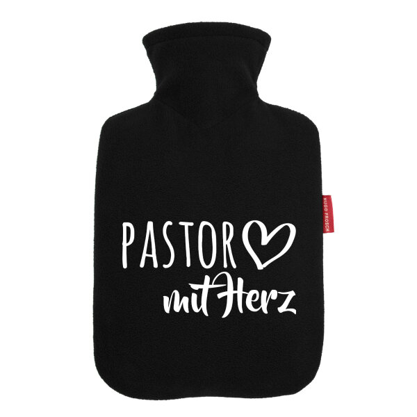 Wärmflasche Pastor mit Herz