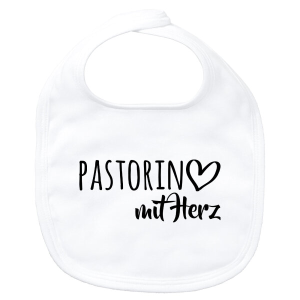 Baby Lätzchen Pastorin mit Herz