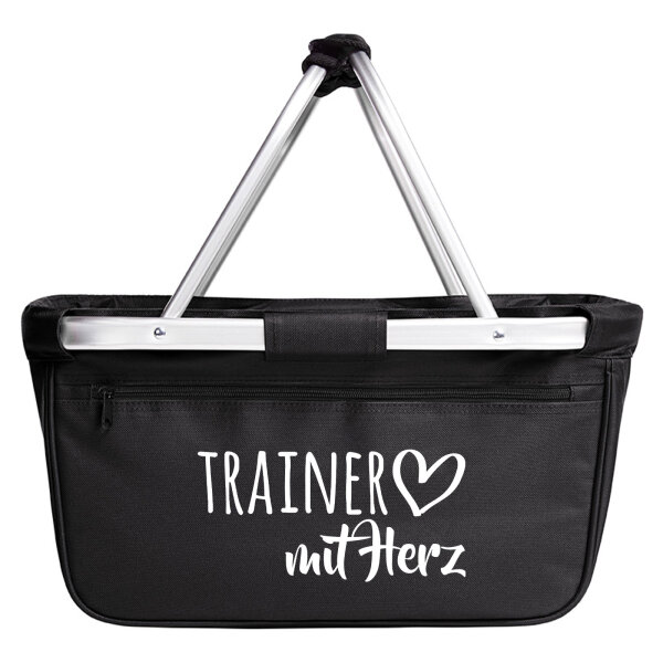 Einkaufskorb faltbar Trainer mit Herz 20 Liter Tragekorb Black