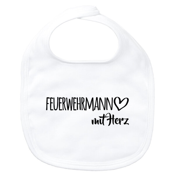 Baby Lätzchen Feuerwehrmann mit Herz