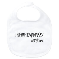 Baby Lätzchen Feuerwehrmann mit Herz