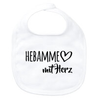 Baby Lätzchen Hebamme mit Herz
