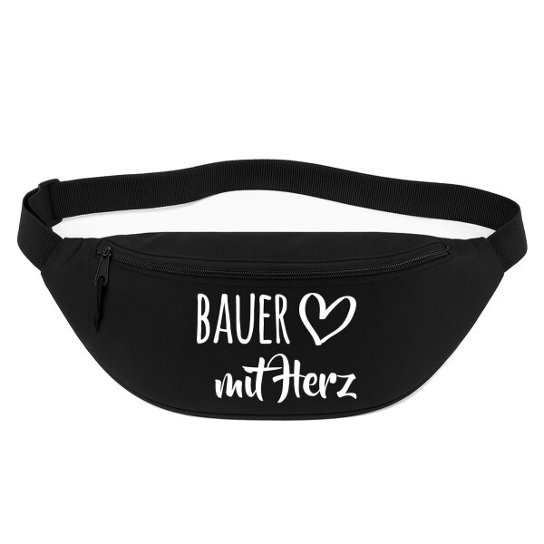 Bauchtasche Bauer mit Herz 2,5 Liter Black Crossbody Bag