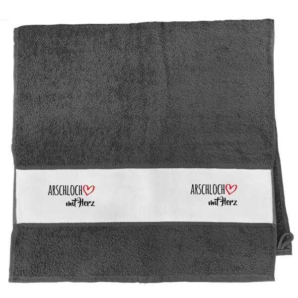 Handtuch Arschloch mit Herz 50x100cm